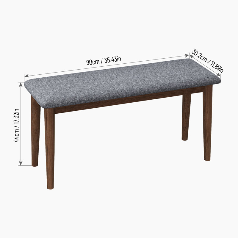 Banc en bois massif Jessenya