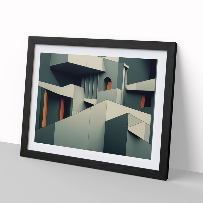 Architecture - Single Picture Frame Print, 46cm H x 64cm W, Black Framed