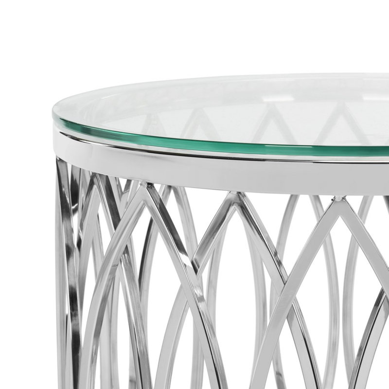 Athey Glass Top End Table