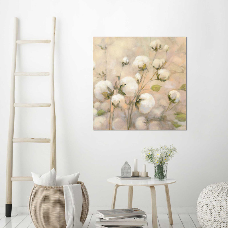 " Cotton Field II " by Julia Purinton, Wrapped Canvas, 18" H x 18" W x 1" D