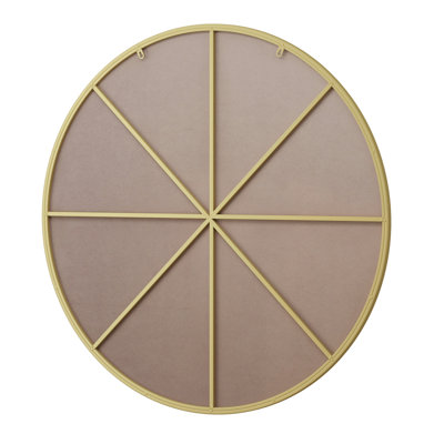 Miroir de salon en métal doré à cadre métallique de 39 pouces pour la salle de bain et la chambre à coucher, Décoration