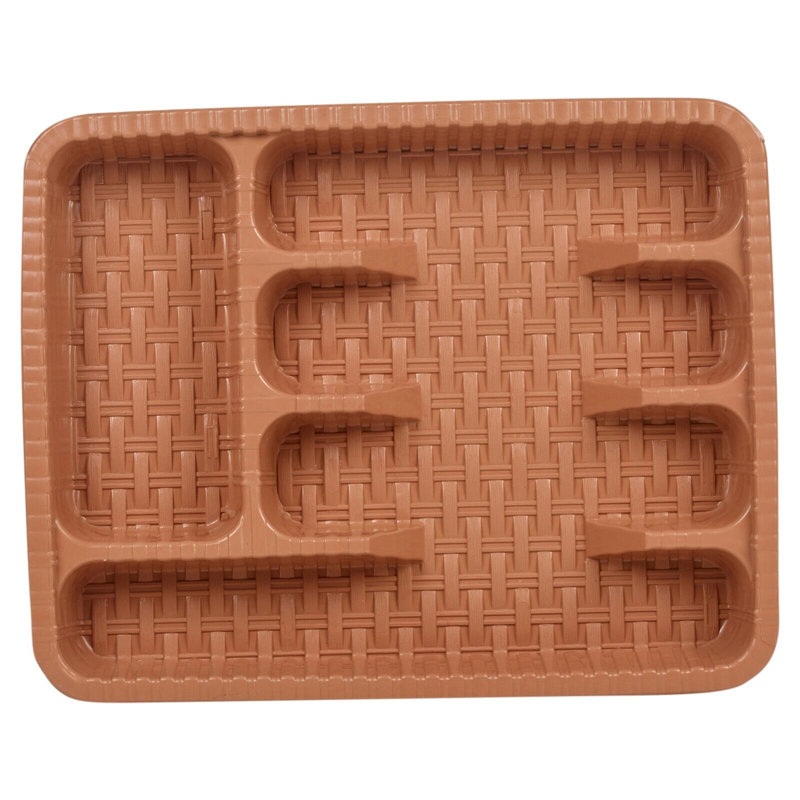 Plastic Rectangle Utensil Crock, Cappuccino