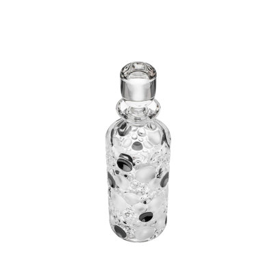 Bohème jihlava JS35410, carafe en cristal de 25 oz avec fond et listel noir, carafe en cristal au plomb avec couvercle