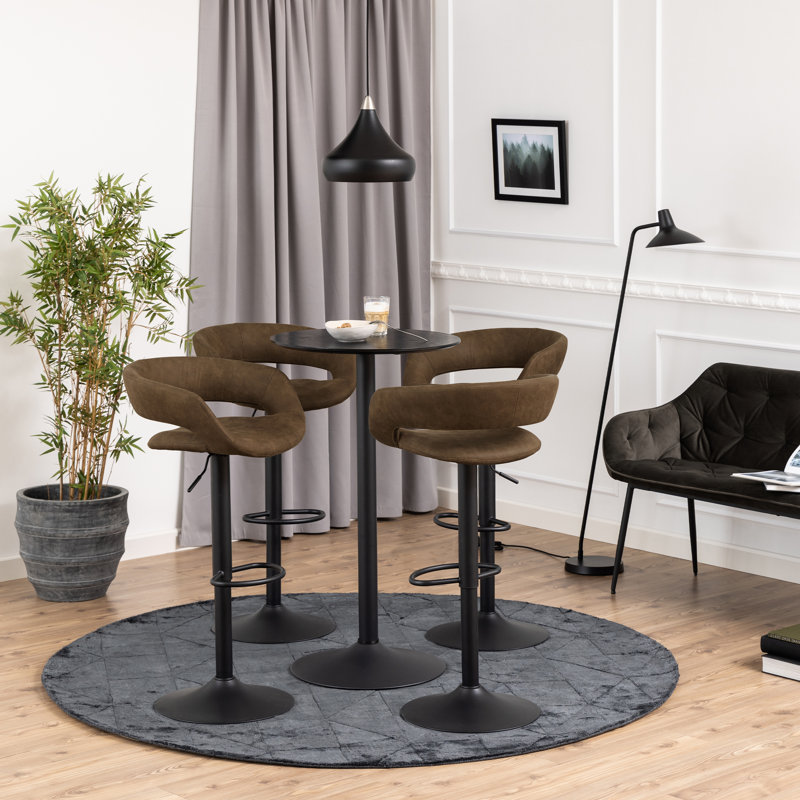 Barrault Round Metal Base Dining Table