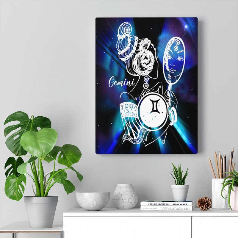 Gemini Zodiac Horoscope - Wrapped Canvas Print, 76cm H x 61cm W