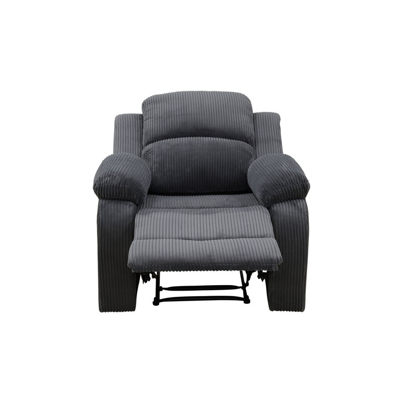 Fauteuil inclinable standard de 38,5 po Kaelana, Velours gris velours