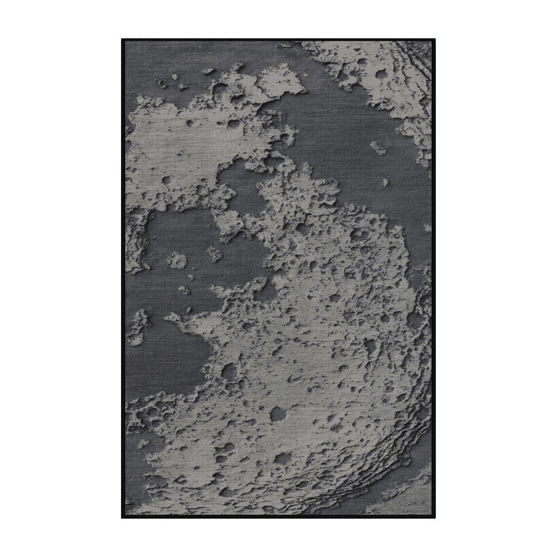 Machine Washable Space Gray Area Rug