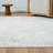 Modern Abstract Polyester Indoor Area Rug, Light Gray/Ivory-103396941