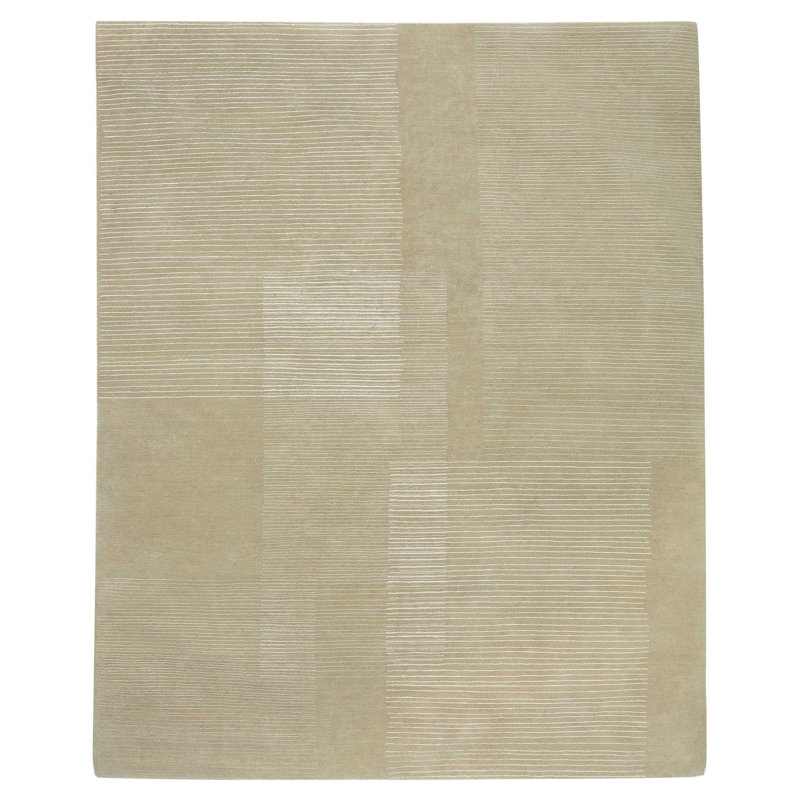 Sketch Striped Area Rug in Beige/White, Rectangle 2' x 3'