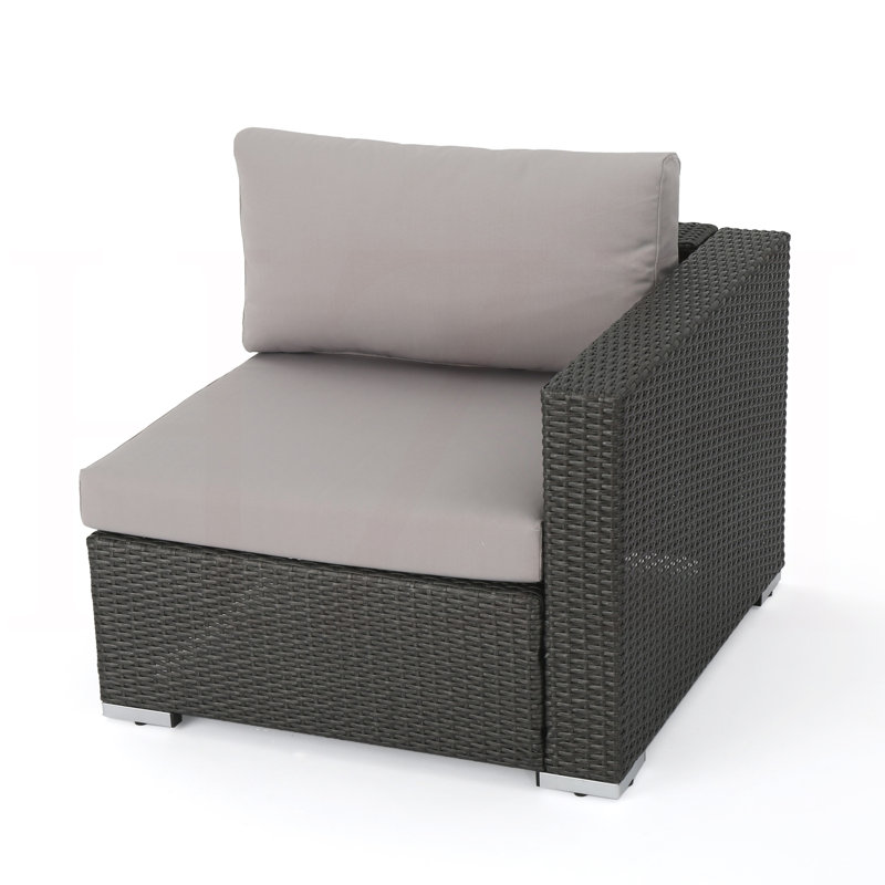 Fauteuil droit, Gray, Black