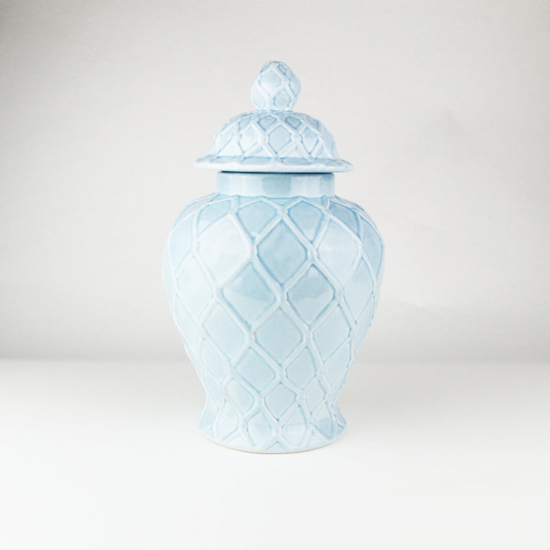 Ceramic / Porcelain Ginger Jar, Blue
