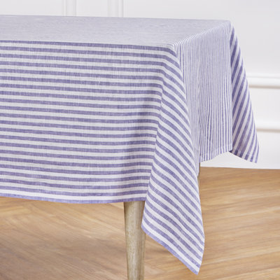 Amalfi Stripe - 100% Pure Linen Tablecloth