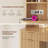 Fluted Makeup Vanity Desk With Large Mirror And Lights, Vanity With Power Strip, 6 Open Shelves, 2 Cabinets,5 Drawer, Modern Dressing Table For Bedroom-263581268