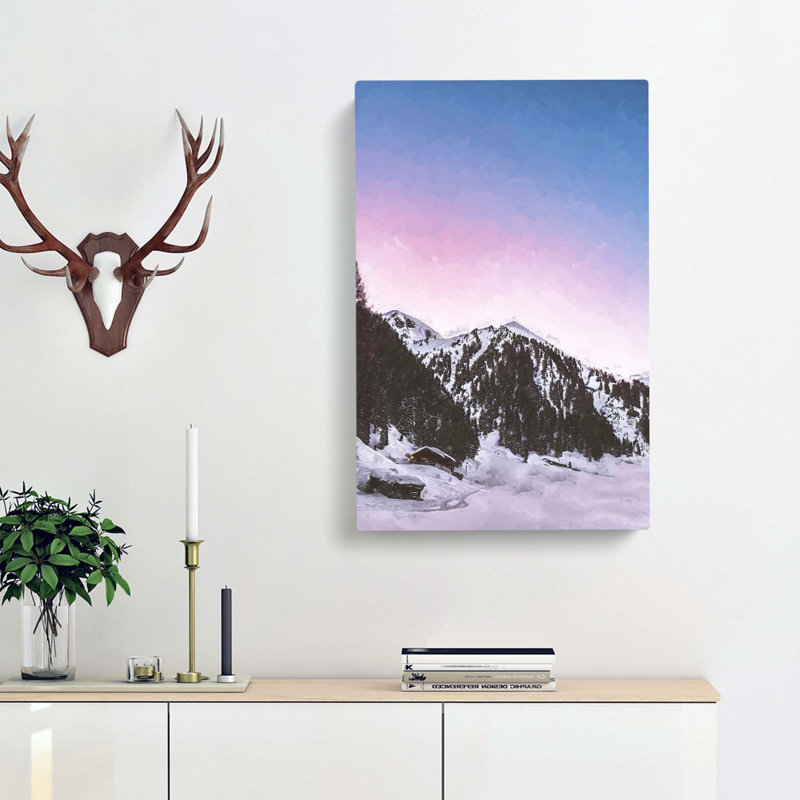 Mountains In Weissenbach Italy In Abstract - Wrapped Canvas, 50cm H x 35cm W x 3cm D