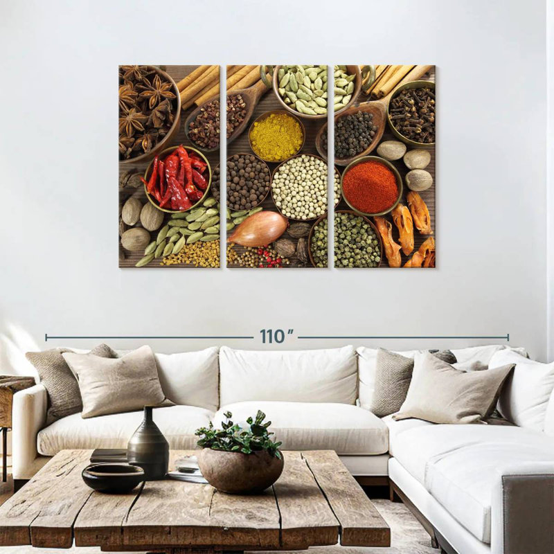 Yarlin Natural Spices, 48" H x 74" W