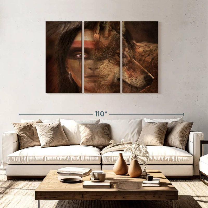 Leisha Wolf Brother, 48" H x 74" W
