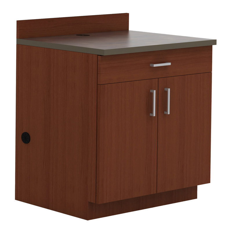 Armoire de rangement modulaire, Acajou / ardoise rustique