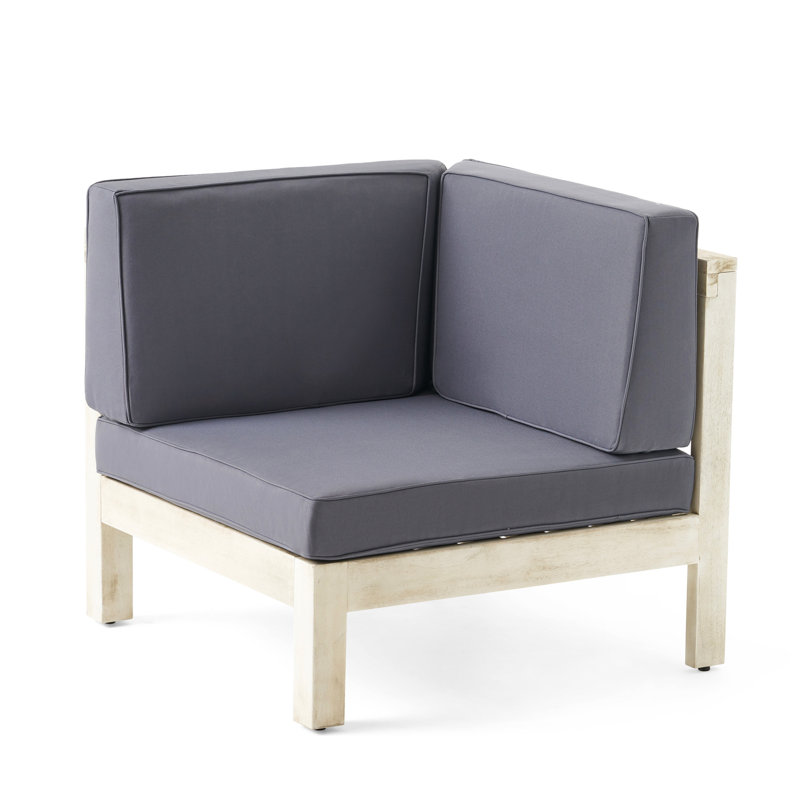 Chaise avec accoudoirs en bois gris R