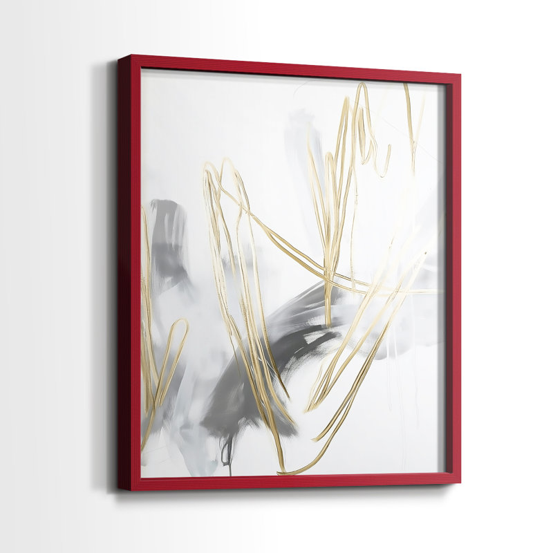 "ABSTRACT Series DCCL XXXII" par J Paul, H 11 po x l 9 po, Rouge