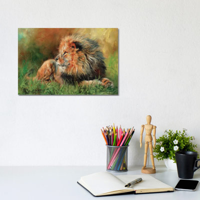 Lion Full by David Stribbling - Wrapped Canvas Painting