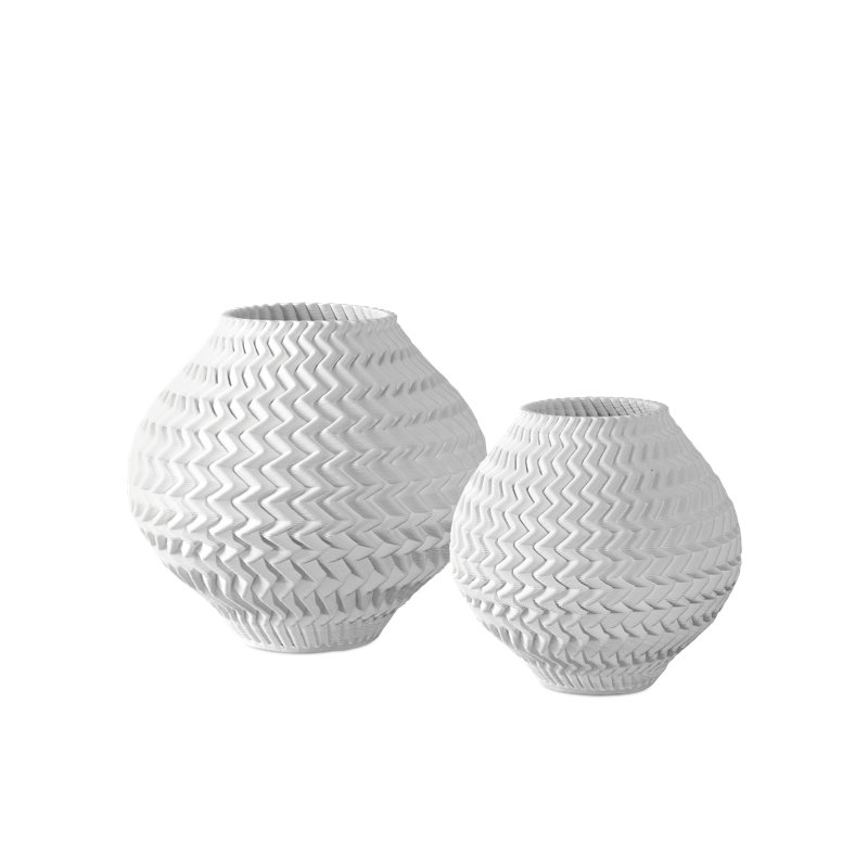 Vase moyen Plisse, H 11 po x l 12 po x P 12 po