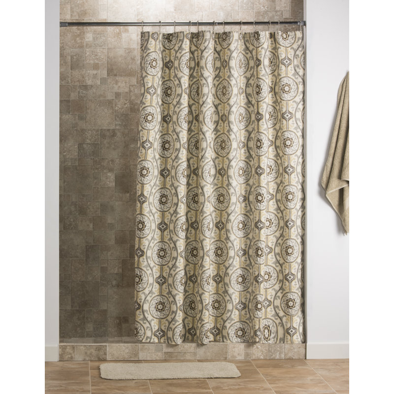 Rideau de douche géométrique 100% coton Izmir