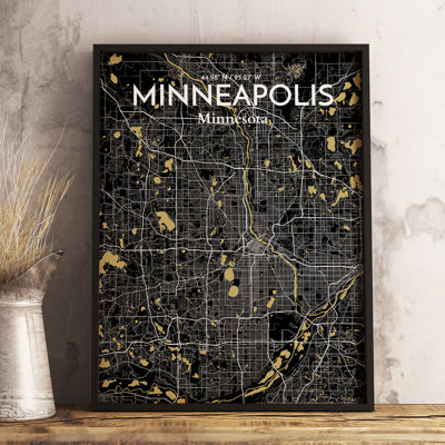 Minneapolis City Map - Unframed Graphic Art