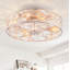 Ventilateur de plafond à cage CC réversible 6 vitesses avec lumière Contemporary - blanc-815588299