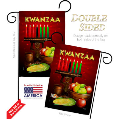 Ensemble de drapeaux en mélange de polyester 18,5 x 13 po Gwaning Kwanzaa