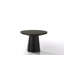 Table basse, table de bout et table de salon 3 pièces Jasper en ébène noir avec base