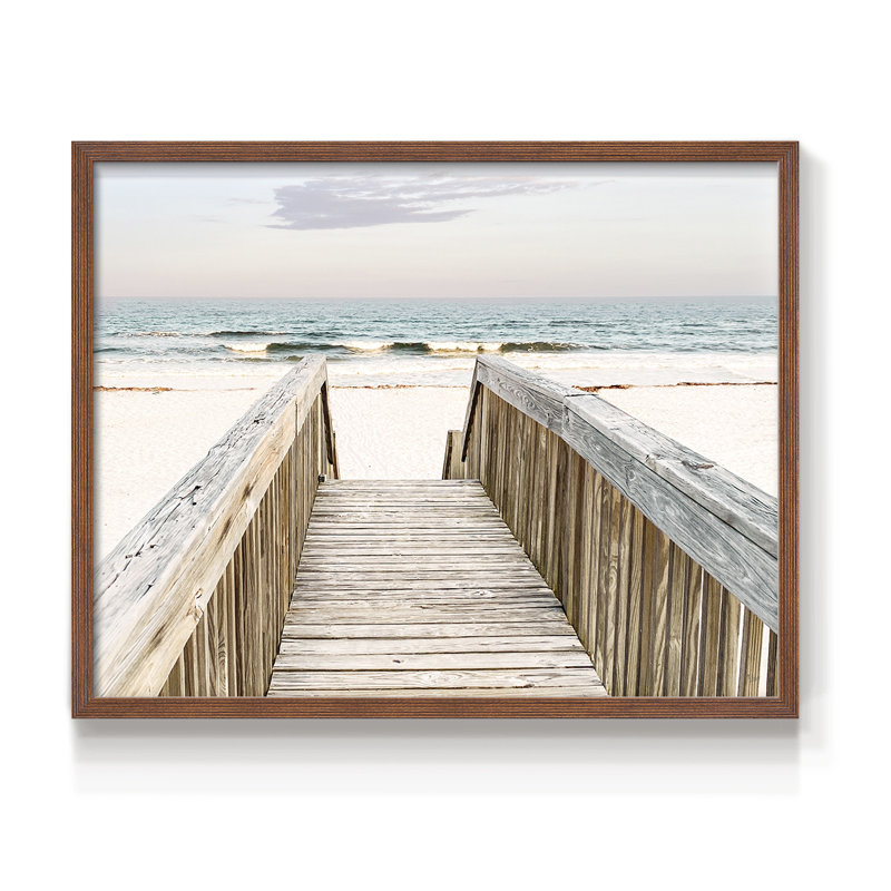 «Evening Calm» - reproduction encadrée - Restickable, H 8 po x l 10 po, Noyer