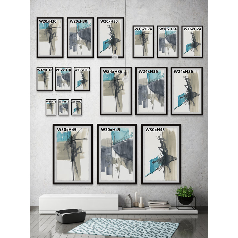 Kinetic Grid X - ensemble de reproductions sur papier encadré, H 45 po x l 30 po x L 1,5 po