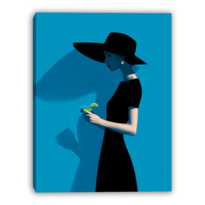 Azure Cocktail Wrapped Canvas Wall Art