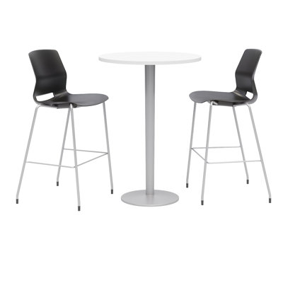 30" L Round Breakroom Table and Chair Set
