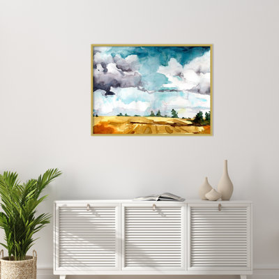 «Open Skies III» par Paul Mccreery, reproduction d'art encadrée sur bois