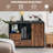 35.5 " Wide 2 - Drawer 2 - Shelf Filing Drawer Storage Cabinet with