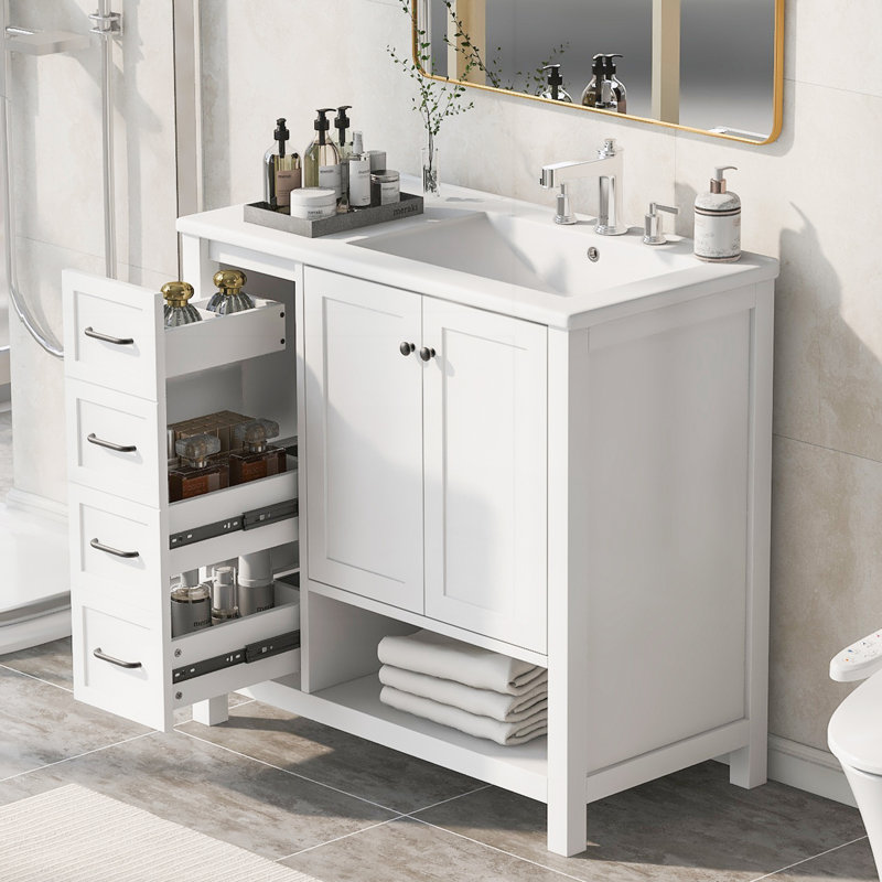 Meuble-lavabo 36 po avec comptoir d'évier, White