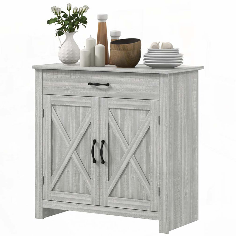 Armoire de rangement de style campagnard, Gris Pierre