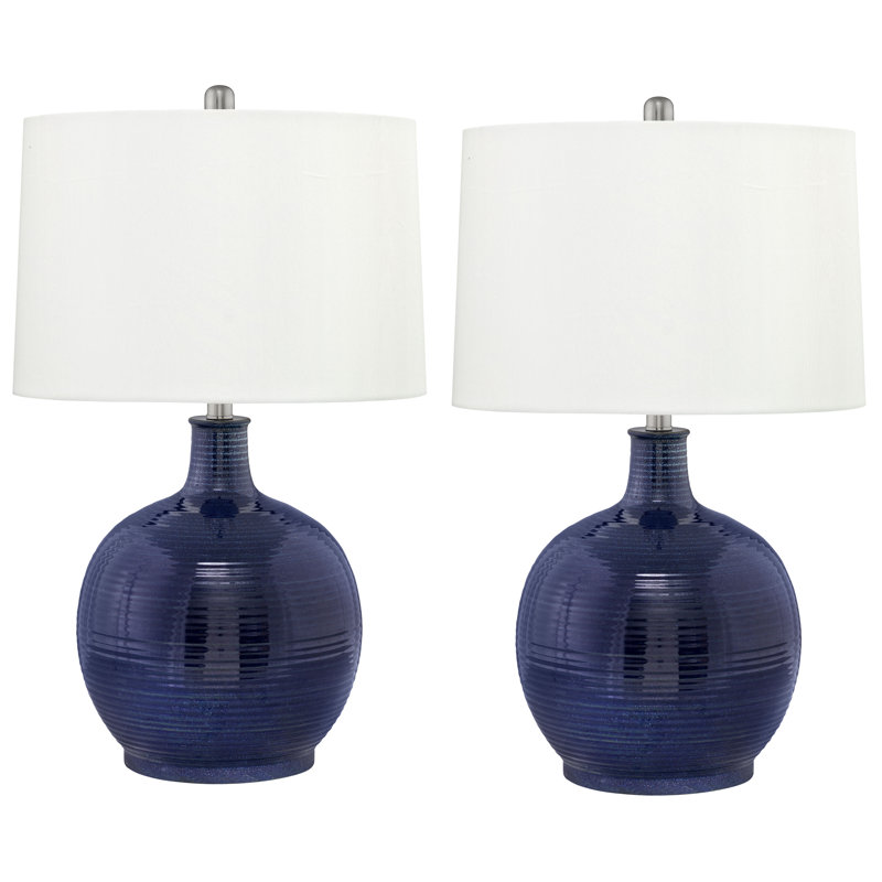 Padua 27 in. Admiral Blue Table Lamp