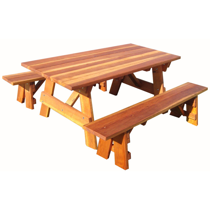 Table de pique-nique rectangulaire Diggory, H 30,5 po x L 96 po x l 33 po