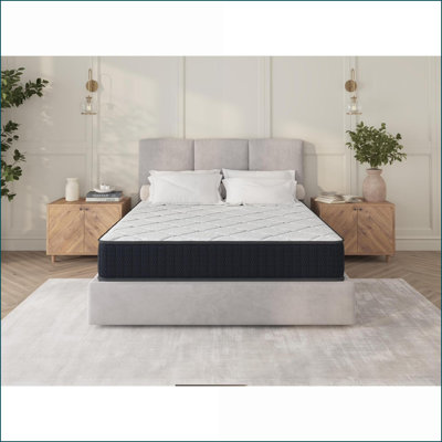 Mattresses, 10" Full Cooling Gel Hybrid Innerspring Mattress - Pressure Relief, Motion Isolation, USA-Assembled, CertiPUR-US/Oeko-TEX | Light Gray | Fabric