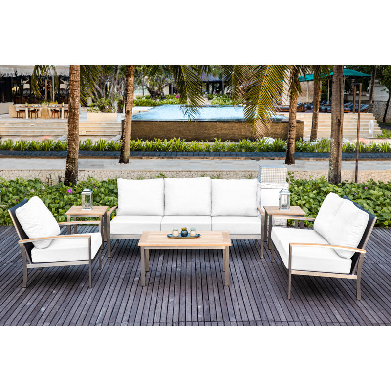 Avanti Outdoor Teak Conversation Set, Natural