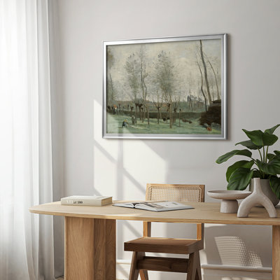 Winter Landscape with Pollarded Willows-Jean-Baptiste-Camille Corot-Framed Gallery Wrapped Canvas-c. mid-19th Century