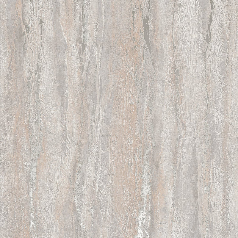 City Romance Collection Metallic Vertical Worn Plaster Wallpaper Roll, Gold/Silver
