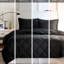 Édredon très grand 3M - noir, réversible, losange, duvet synthétique, 2 taies décoratives, teint, matelassage lavable à la machine, dégagement, look élégant-130164931