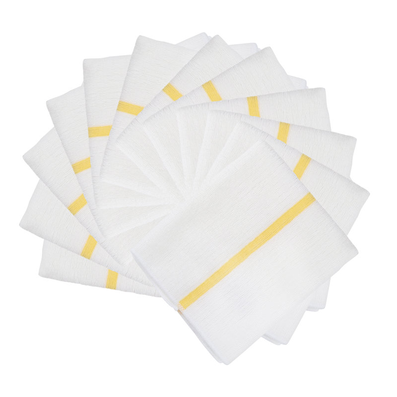 Stripe Jacquard Dish Cloth Kitchen Towel, Gold