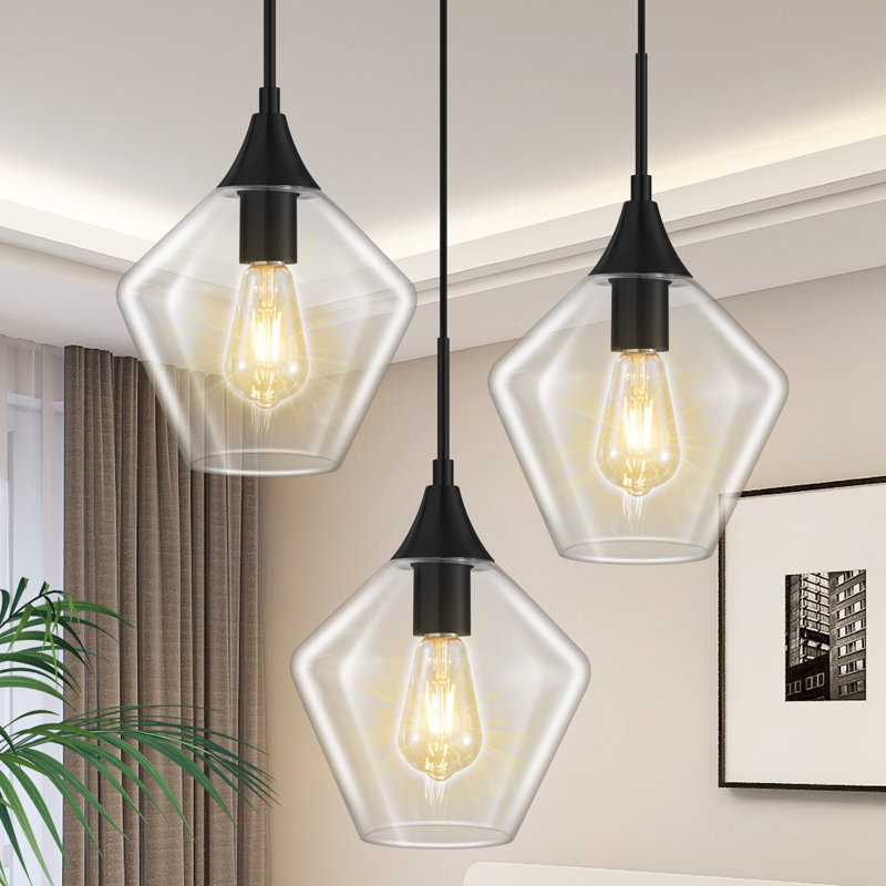 Luminaire suspendu réglable en hauteur Casula, Noir mat