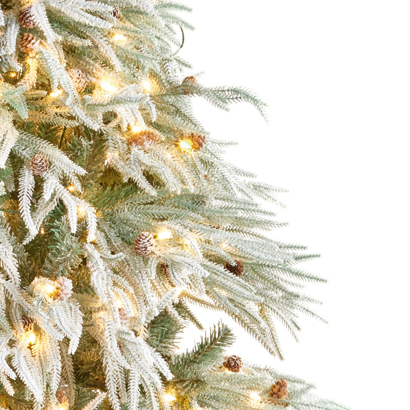 225cm H Lighted Artificial Fir Christmas Tree