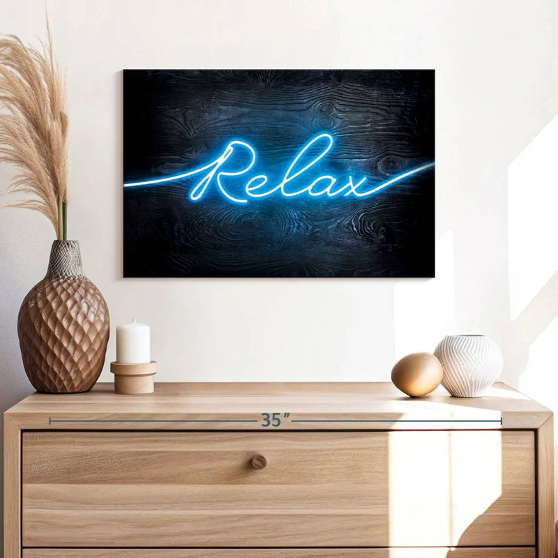 Tergel Relax Blue Neon, 16" H x 24" W