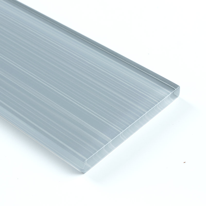 Premium Hand Painted 3" x 9" Straight Edge Glass Subway Tile, Soft Grey